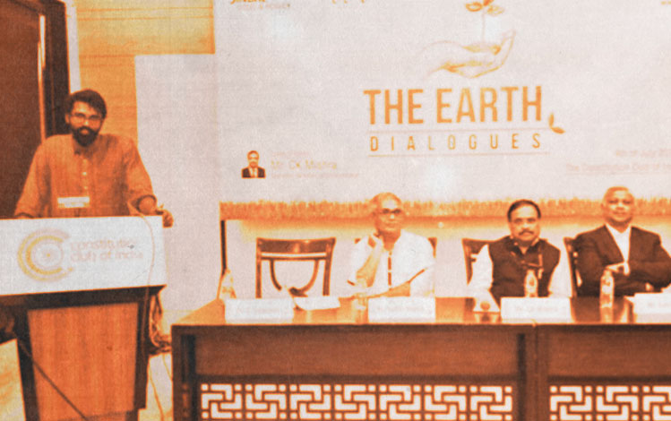 The Earth Dialogues panel of speakers
