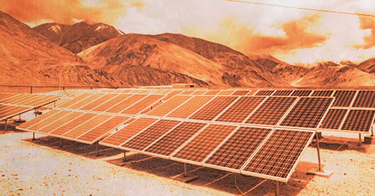 Field of India's clean energy solar panels